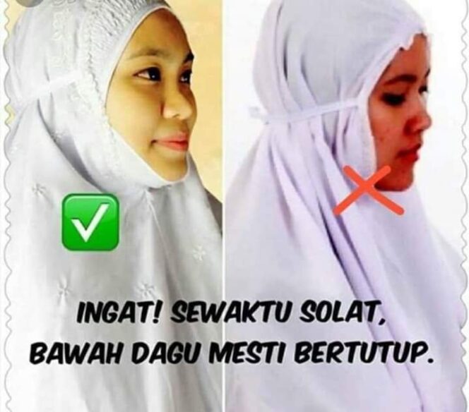 
 BELAKANG DAGU WANITA HARUS DITUTUPI KETIKA SHOLAT